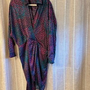 Express Multicolor Long Sleeve Dress